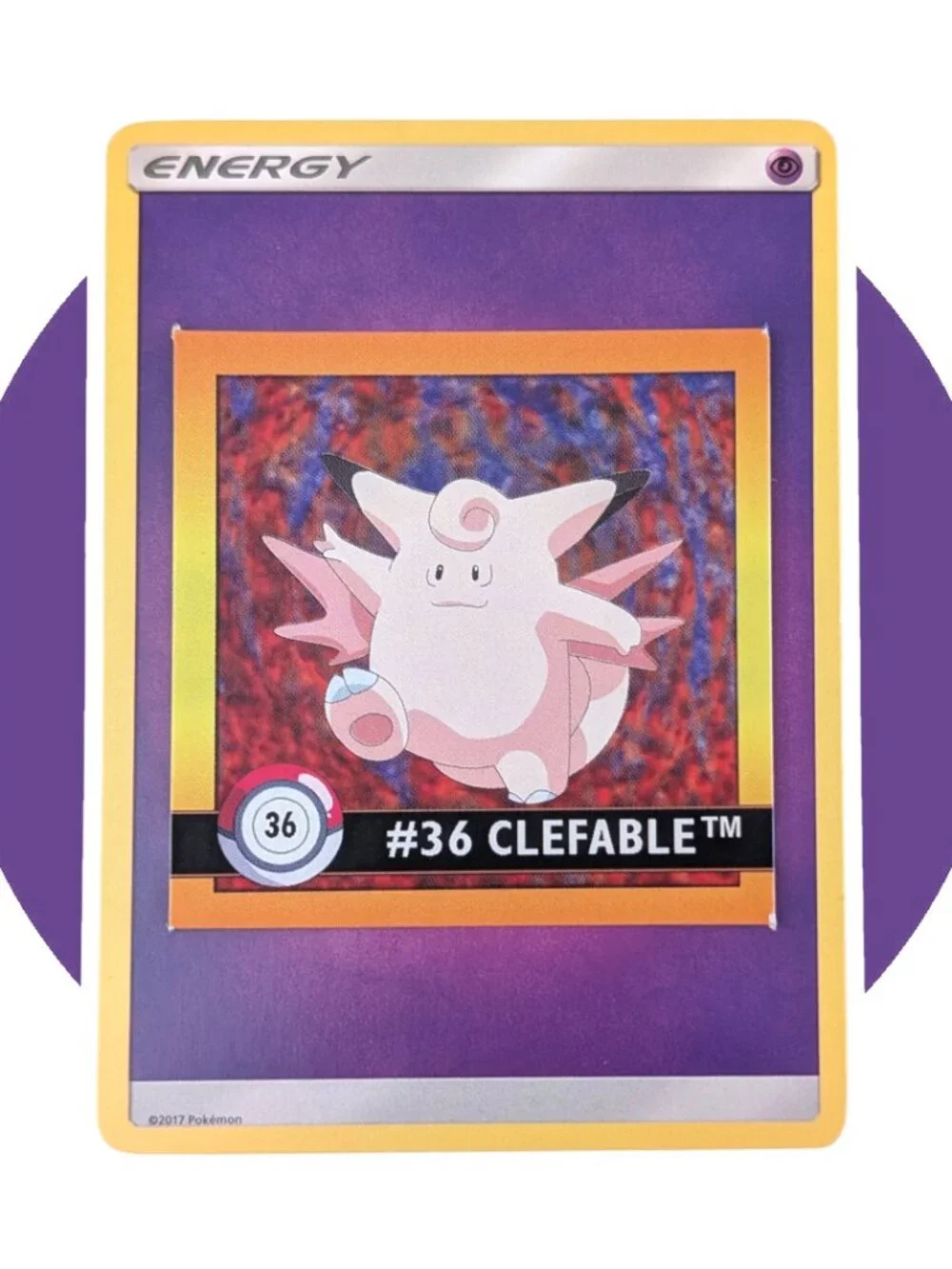 Pokemon Vintage Artbox Sticker (XX41): #36 Clefable and Psychic Energy